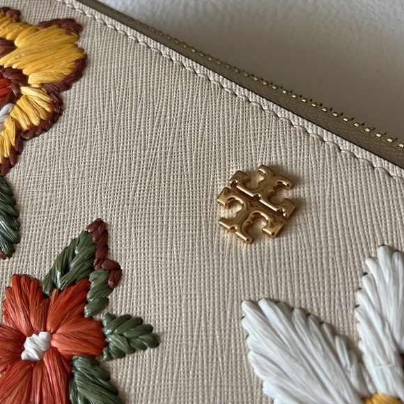 NWT 🏵️ Tory Burch Emerson Embroidery L Zip Continental Wallet - Picture 9 of 12